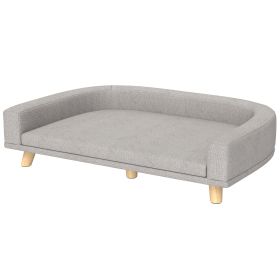 Dog Sofa Couch Bed with Washable Cushion for Large Dogs, Cats, Gray