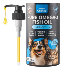 Coat Skin All Breeds Dog Supplement 32 Oz Fish Oil For Dogs Pet Supplies For Dogs Fish Oil