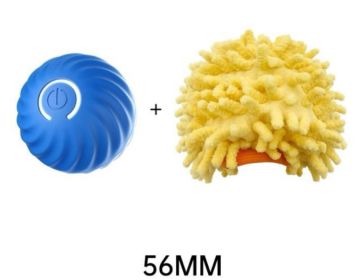 Pet Dog Rubber Ball Toys For Dogs Resistance To Bite Dog Chew Toys Puppy Pets Dogs Training Products (Option: Blue sea urchin sleeve 56mm)