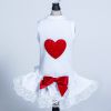 Puff Heart Lace Dog Dress