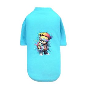 Punk Brats Dog Tee (Color: Teal, size: XS)
