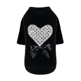 Oh my Heart Dog Sweater (Color: black, size: SM)