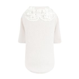 Sweet Magnolia Dog Sweater (Color: Cream, size: MD)