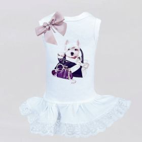 Out n About Dog Dress (Color: White, size: SM)