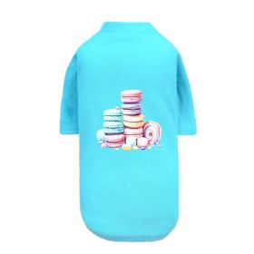 Macaoon Dog Tee (Color: Teal, size: LG)