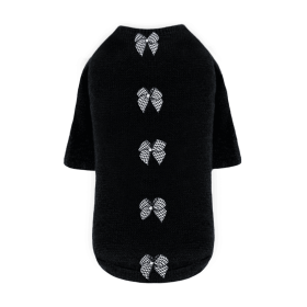 Houndstooth Dog Sweater (Color: black, size: LG)