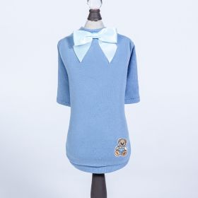 Baby Bear Dog  Tee (Color: Baby Blue, size: MD)